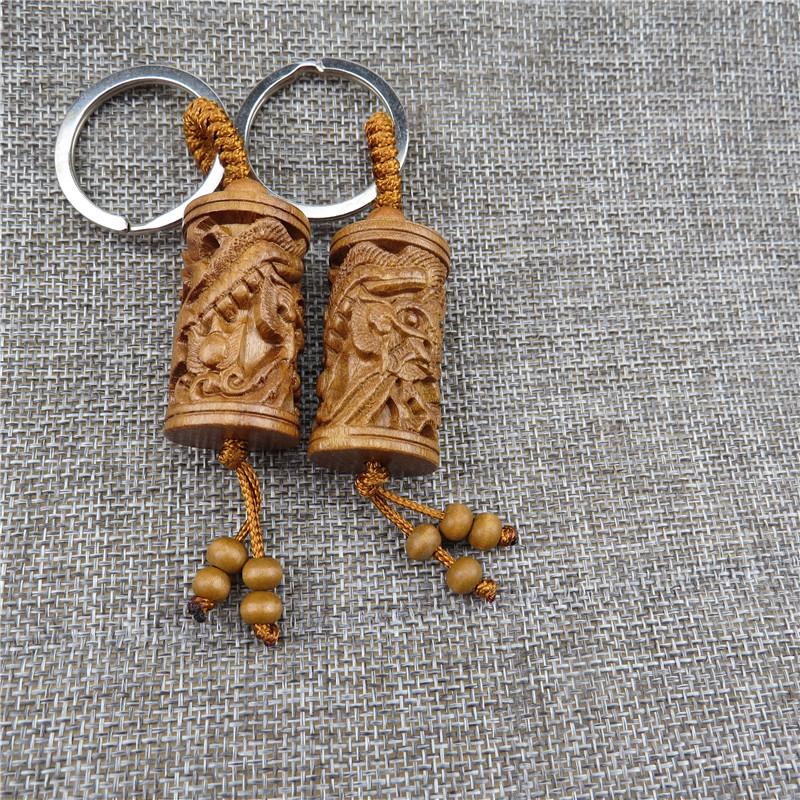 Брелок-подвеска в виде тыквы Pixiu из красного дерева с 3D-резьбой