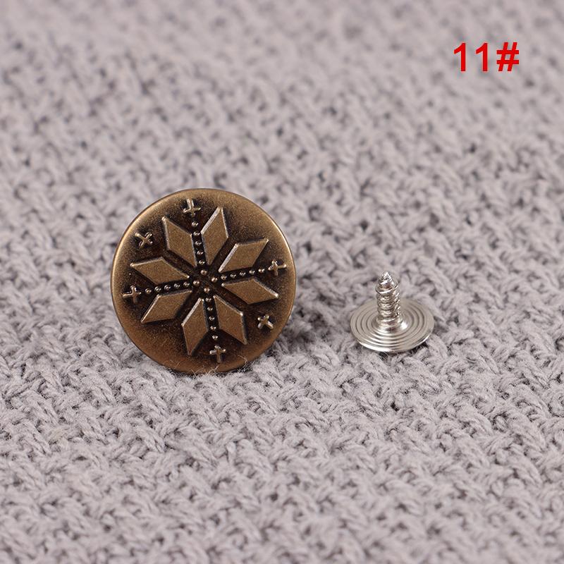 17Mm Jeans Snap Fastener Sewing-Free Button With Screw Pants Change Waist Size