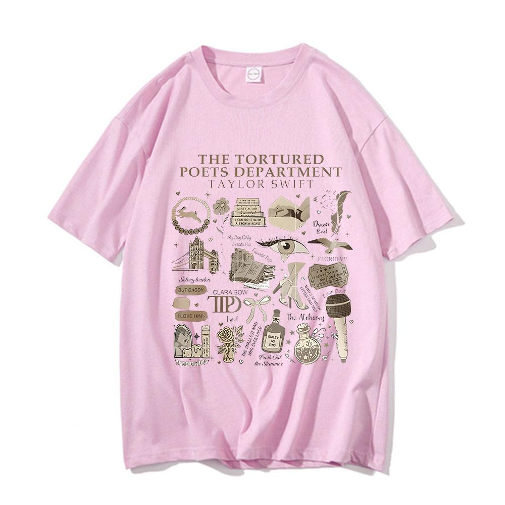 Новый альбом The Tortured Poets Department TTPD Футболка Аксессуары TS Всё честно в любви и поэзии Хлопковая футболка Графические футболки Мужские