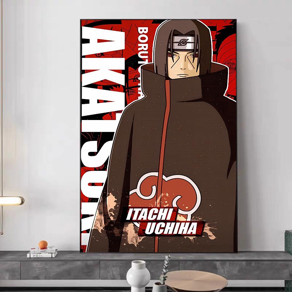 У-Учиха И-Итачи Аниме Постеры Липкая Белая бумага Наклейка DIY Комната Бар Кафе Каваи Комнатный декор