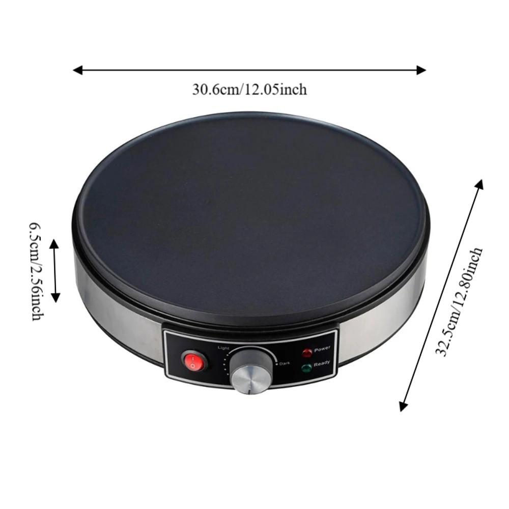 Aluminum Electric Crepe Maker Round Electric Grilling Pan Electric Pancake Machine Breakfast
