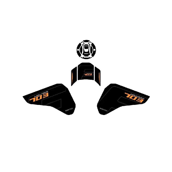 FOR ZONTES 703F 2024 Motorcycle Tank Pad Protector Leather Frosting Sticker Decals Accessoriesr
