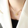 Couples Day Gift Collarbone Chain Women'S Fashion Versatile Lettering Square Geometric Necklace Spice Girl Accessories