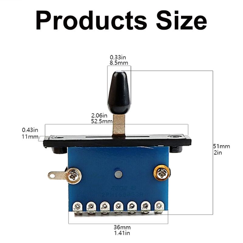Guitar Pickup Selector Switch for Guitar with Plastic Tip Switch Heavy Duty 3 Way Electric Guitar Pickup Lever Switch