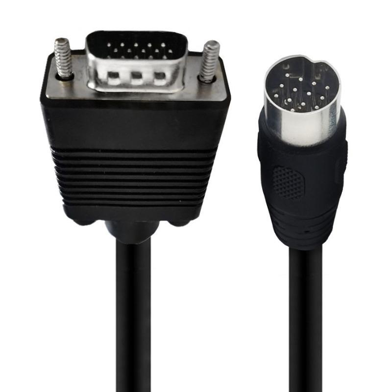 Кабель-адаптер для передачи видеоданных VGA - DIN13 Core Кабель DB15 - DIN13p Кабель DB15RS232 - PS2