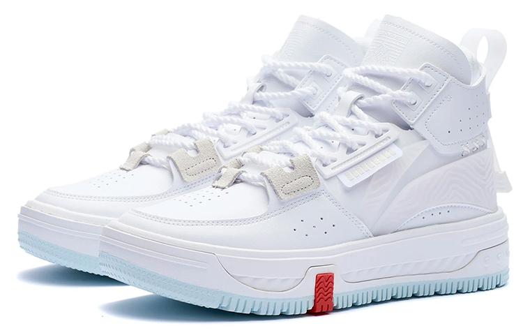 Li Ning Текстиль, Синтетическая кожа Нескользящая, Износостойкая, Увеличивающая рост Высокие кеды для скейтборда AGCR430-2