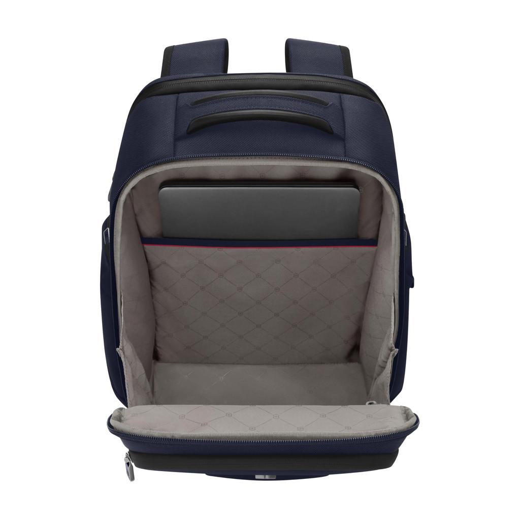 Victorinox Werks Traveler Deluxe Backpack with Laptop and Tablet 24L Antibacterial Business Perfect for Business and Navy Blue 7.0 15.6-inch 11-inch