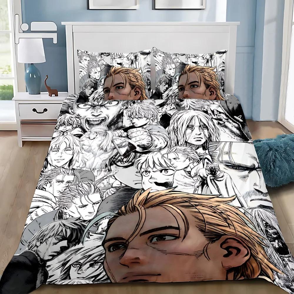 Exquisite 3D V-Vinland Saga Game Bedding Set Duvet Cover Set 2/3piece set Single Double King Size For Kids Birthday Gift
