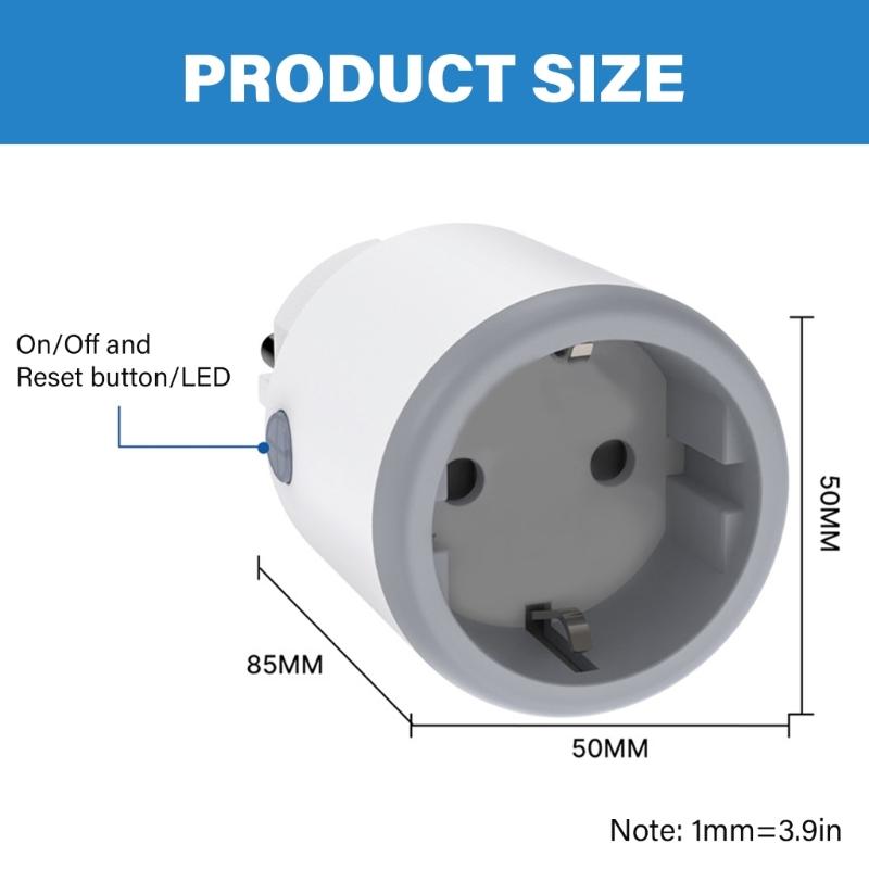 Intelligent Outlet with 16A Capacity Programmable Timer Power Consumption Trackings Energy Saving  Electrical Plugs