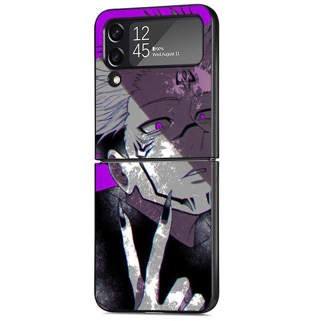 Черный чехол для телефона Samsung Galaxy Zflip3 Zflip Z Flip 3 5g Z Flip 4 Flip3 Zflip Flip4, чехол аниме Jujutsu Kaisen Yuji Bag