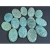 348Cts. Натуральный амазонит овальной формы кабошон, рассыпной драгоценный камень, лот 14 шт. C-295