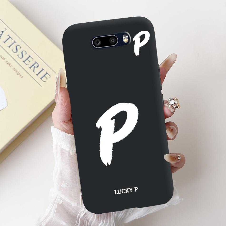 For LG V50S ThinQ / V50 ThinQ 5G Lucky Initial Letter Phone Case For LG V50 V50S ThinQ Black Silicone Soft Cases Bumpers