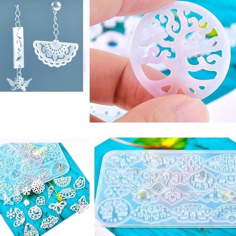 Earring Resin Molds Pendants Molds Casting Silicone Molds DIY Handcraft Jewelry Keychain Making Tool