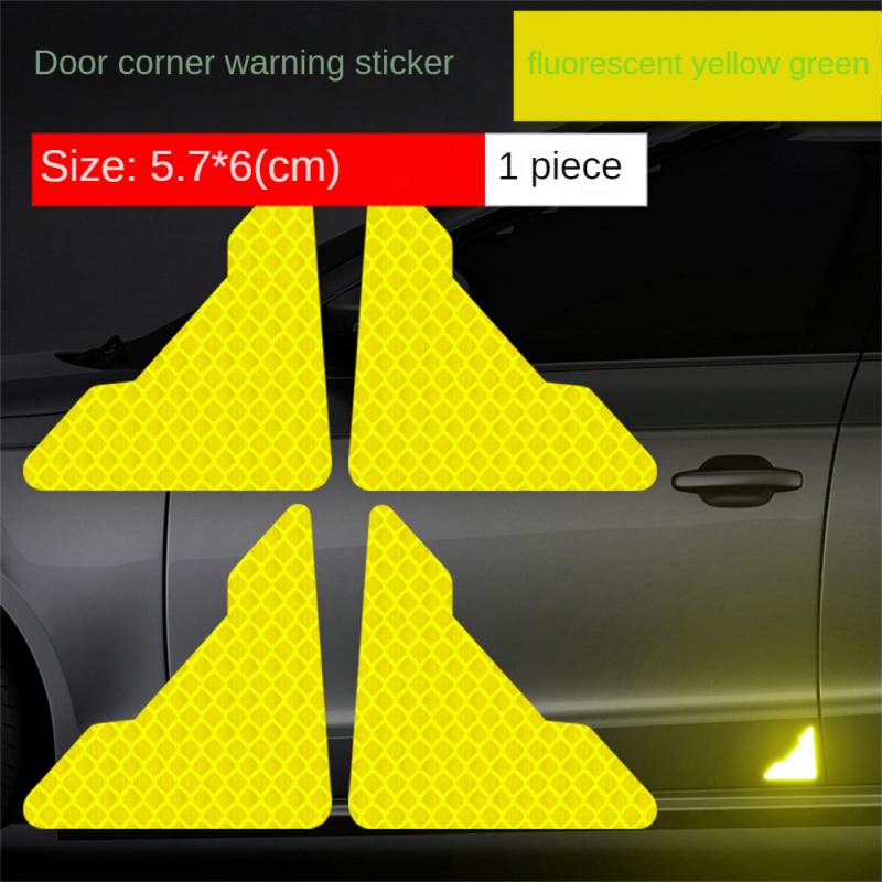 Светоотражающая наклейка на угол двери автомобиля, водонепроницаемая, защищающая от царапин и столкновений, предупреждающие наклейки, наклейки для защиты двери автомобиля