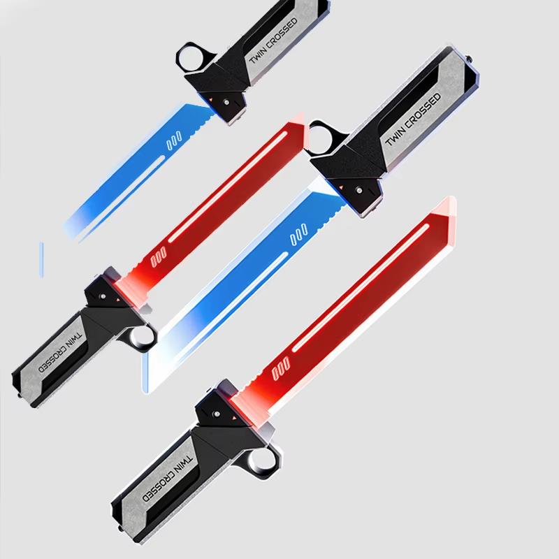 New Lightsaber Sword Toy Light Sword Games for Children Adult Double-Bladed Luminous Toy for Boys Kids Interactive Cosplay