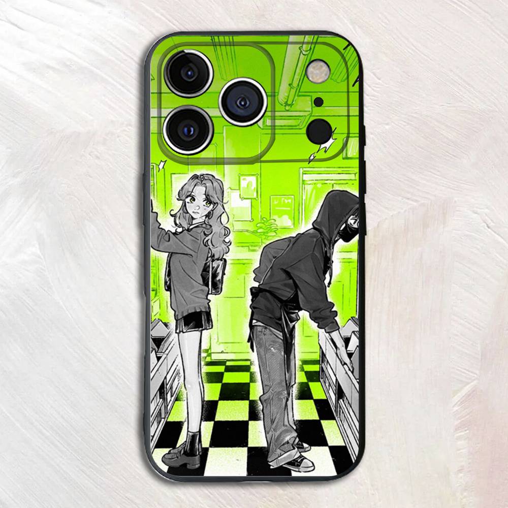 Cartoon Aya Osawa Mitsuki Koga Black Matte Phone Case For iPhone 17,16,15,14,13,12,13,12,11 Pro Max Plus mini XS Soft Back Cover