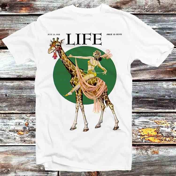 LIFE Camel Travel Vintage 1921 Magazine T Shirt Mens Womens Tees Top B1405