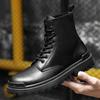 Модные брендовые швейные ботинки мужские из натуральной кожи модные уличные мотокроссовые мужские ботинки теплая зимняя обувь для мужчин большие размеры 38-45