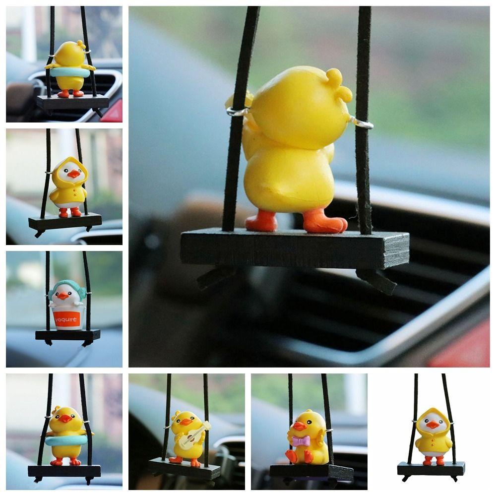 Little Yellow Duck Little Yellow Duck Animal Duck Car Pendant Creative   Interior Decor