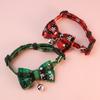Cat Collar Bell Dress Up Plaid Christmas Element Pet Collar for Party