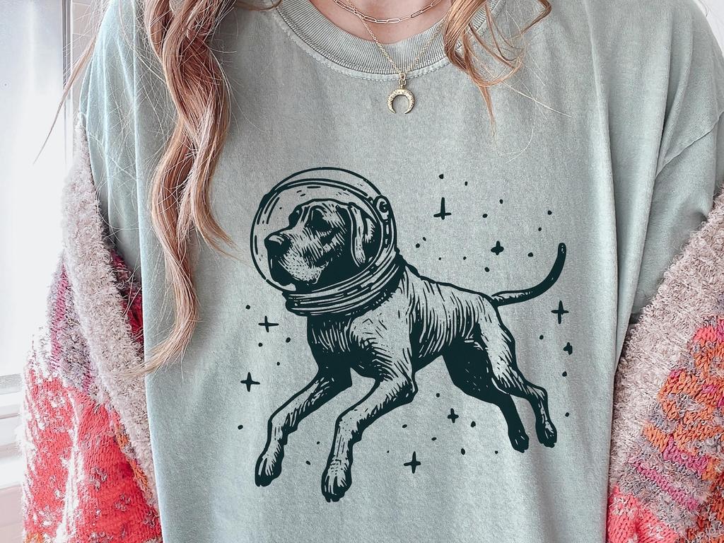 Space Great Dane Comfort Colors® T-Shirt - Great Dane Mom Gift Tee - Great Dane Vintage Dog Space Suit Tee - Great Dane Astronaut T