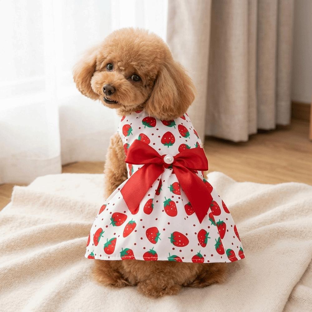 Thin Pet Skirt Lightweight Cat Apparel Skin-friendly Dog Dress Daily Wear