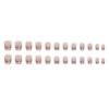 24 Pieces Pink French Cute Gradual Change Cat Manicure Short Ballet Nail Niche Sweet Girl Fake Nails