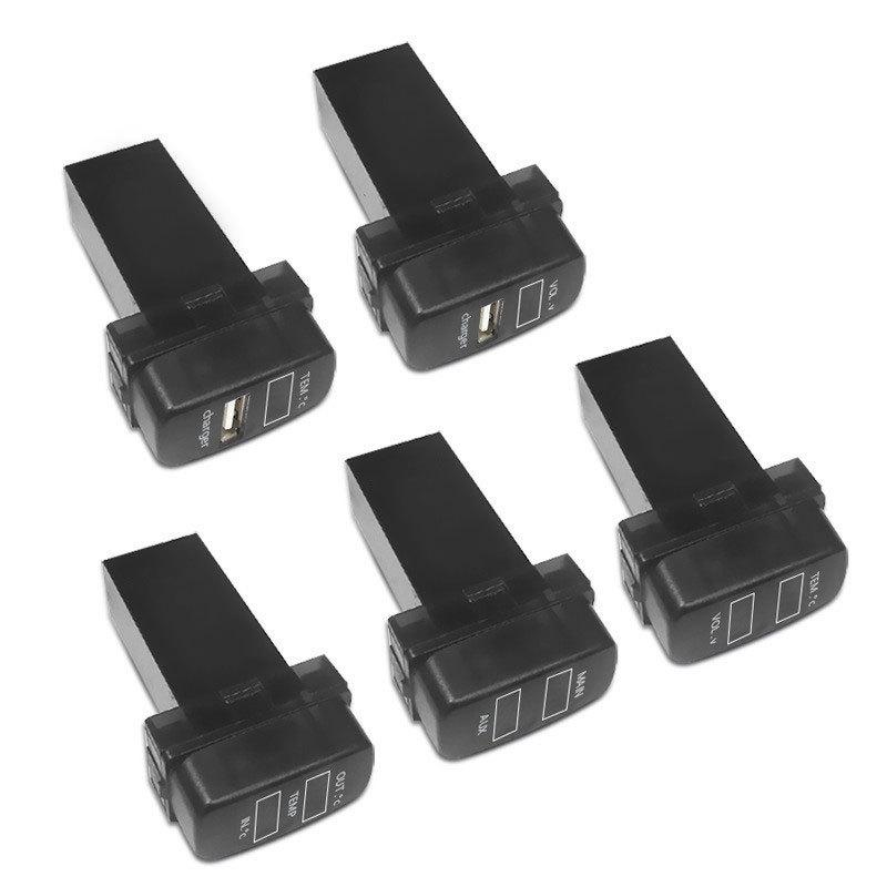 Автомобильное зарядное устройство Mitsubishi с USB, индикатором напряжения и температуры