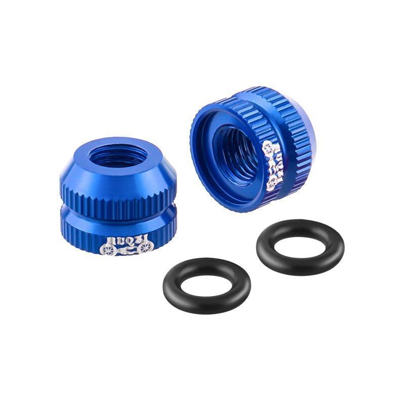 1/2Pcs Bike Vacuum Tire Presta Valve Nuts & Caps, Safe Bicycle Inner Tube Valve Protector Caps