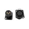 1Pcs Alloy Plastic 3Pin XLR Connector Studio Audio Mixer Panel Mount Audio Jack  Audio DIY Repair