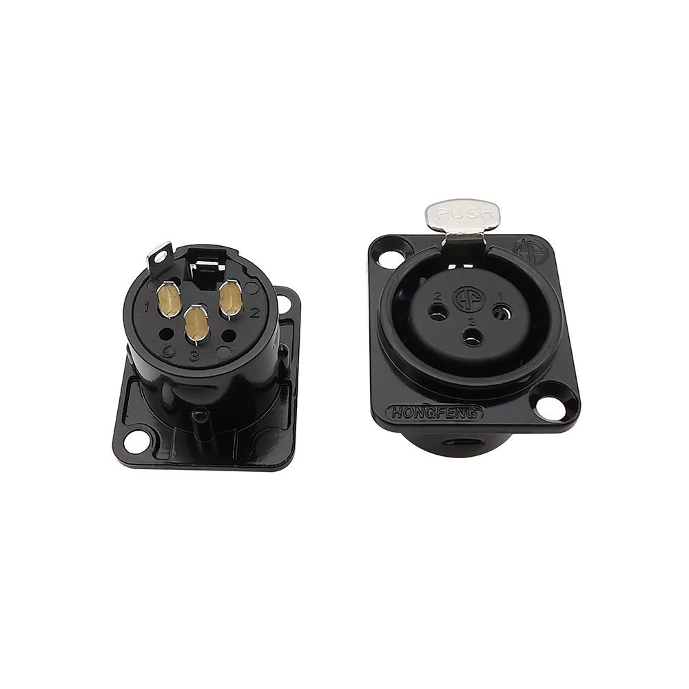 1Pcs Alloy Plastic 3Pin XLR Connector Studio Audio Mixer Panel Mount Audio Jack Audio DIY Repair
