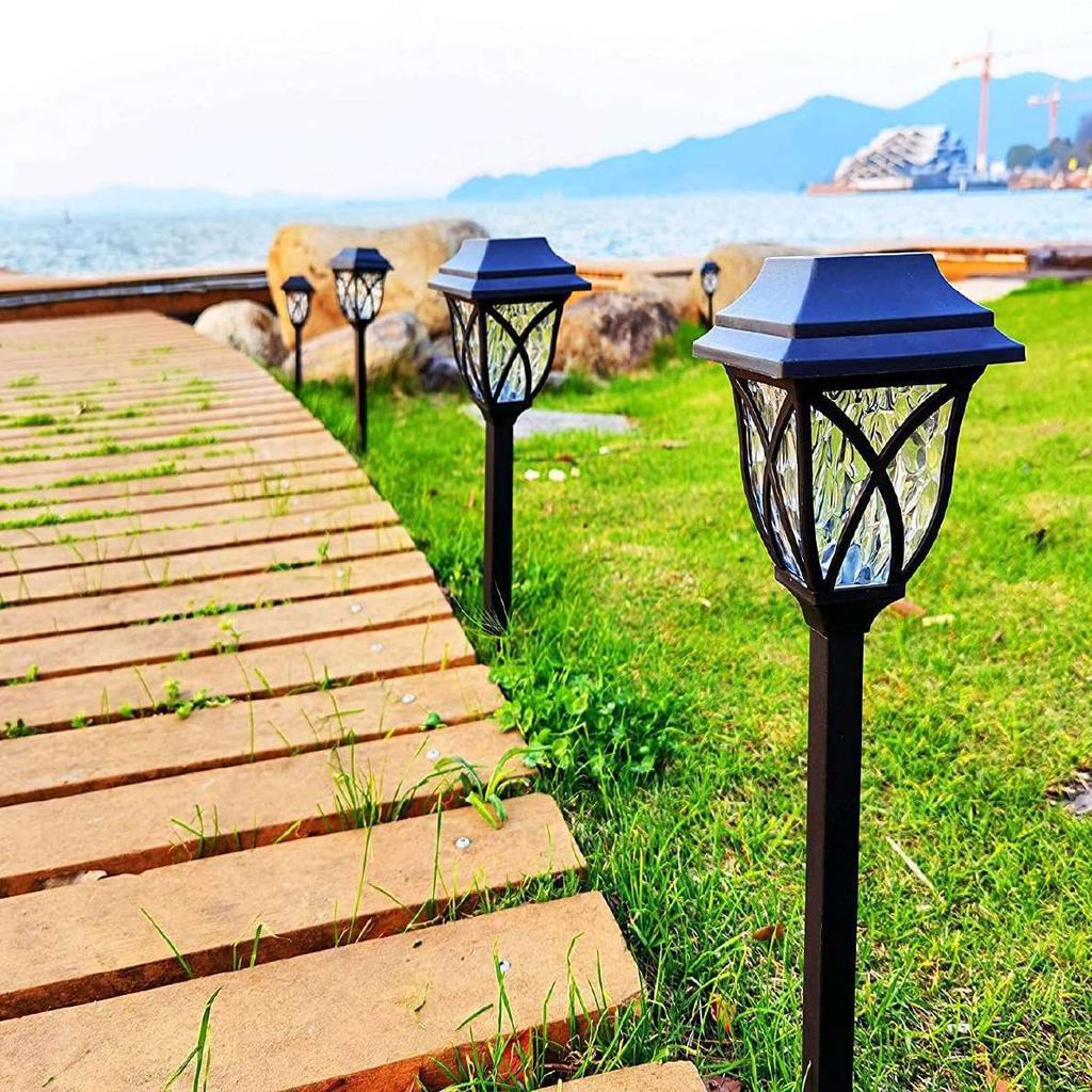 Vogue Yard Газон Ночной светильник Газонный светильник Освещение дорожек на солнечных батареях Водонепроницаемый светодиодный ландшафтный декор Внутренний двор Сад