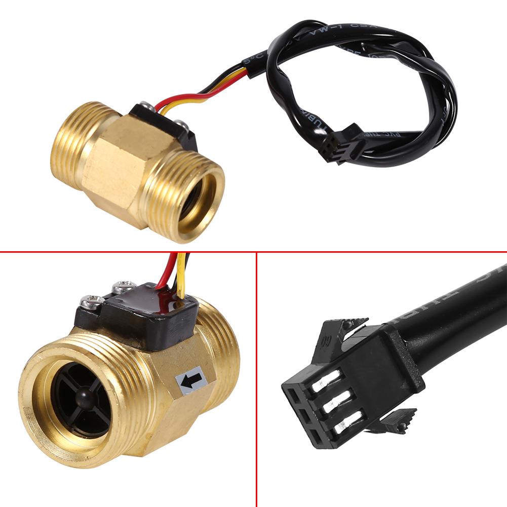 1 шт. новый Full Cooper G3/4 "DN20 мм нить Холла эффект датчика потока жидкой воды переключатель 2-45 л/мин