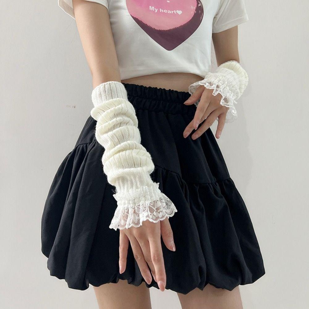 Перчатки с длинными запястьями и накладными рукавами, варежки без пальцев, перчатки до локтя, перчатки с половиной пальцев для Spice Girls 2000 года