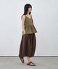 HELEMENT Women'S Peplum Sleeveless Top (Khaki)
