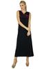 Women Black A-Line Maxi Dress Sleeveless Casual Boho Chic Clothing