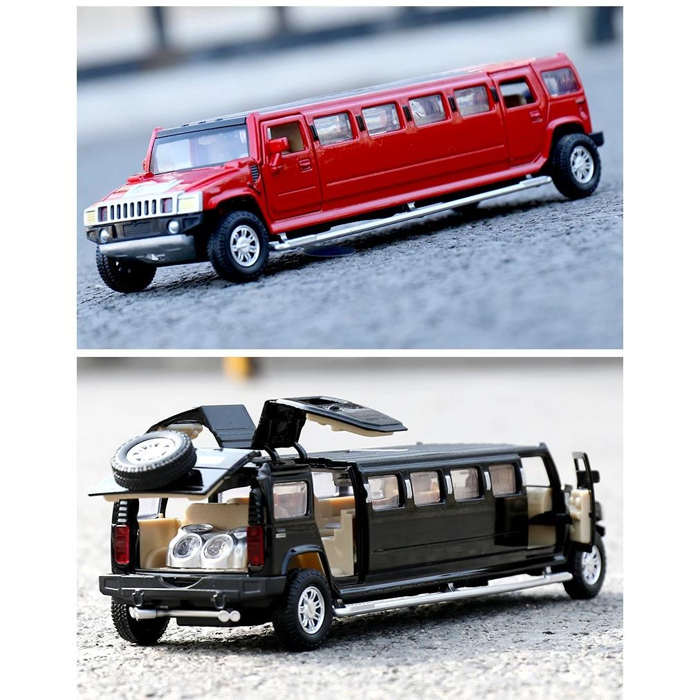 1/32 сплав Hummer H2 удлиненный лимузин металлическая литая модель автомобиля звук и свет инерционный детский игрушечный транспорт подарок