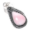 Pink Opal Gemstone 925 Sterling Silver Jewelry Pendant 2.44"