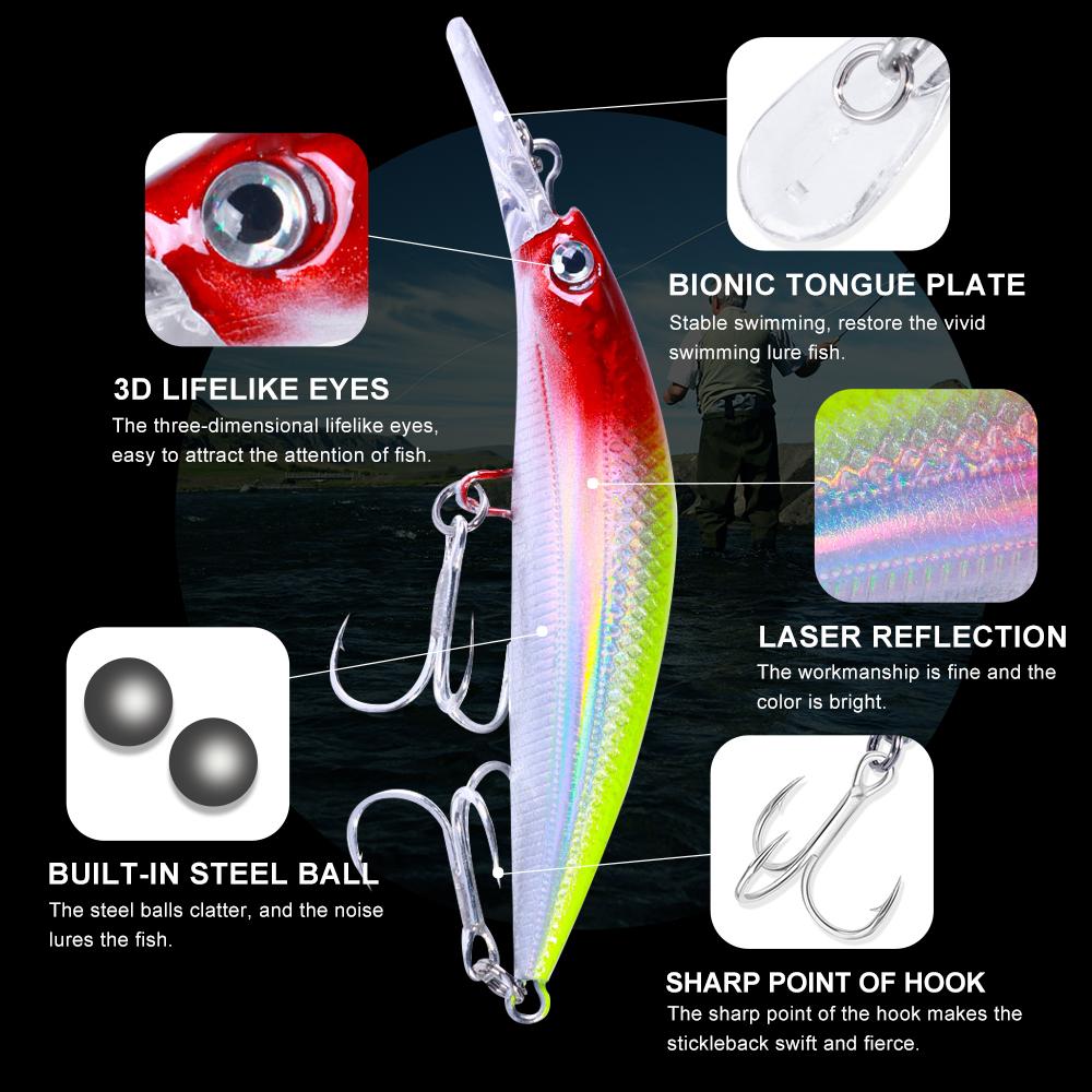 Джеркбейт для ловли окуня-минноу, приманка для ловли форели, щуки и окуня на большие расстояния, приманки для подводной ловли в морской воде