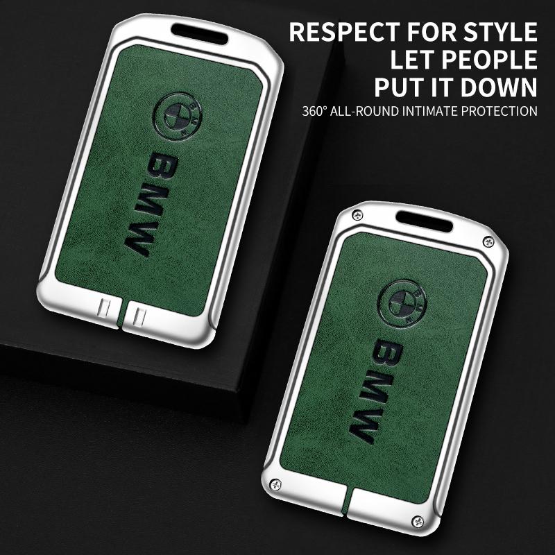 Alloy Leather Car NFC Card Smart Key Case Cover Holder Shell For BMW New 5 7 Series X5 X7 535le 2022 Auto Keychain Accessories DA2