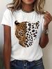 Vintage Animal Print Tee Unisexs Leopard Tiger Animal Print Tshirt Short Sleeve Crew Neck Casual Summer Unisex Clothing