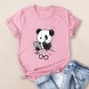 Summer Panda T Shirts Fashion Cartoon Printed Casual T-shirt Panda Makeup Funny Tee Blouse