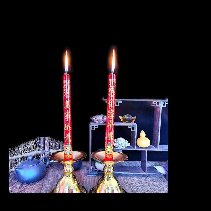 Красная свеча с золотым оттиском Будды Handon