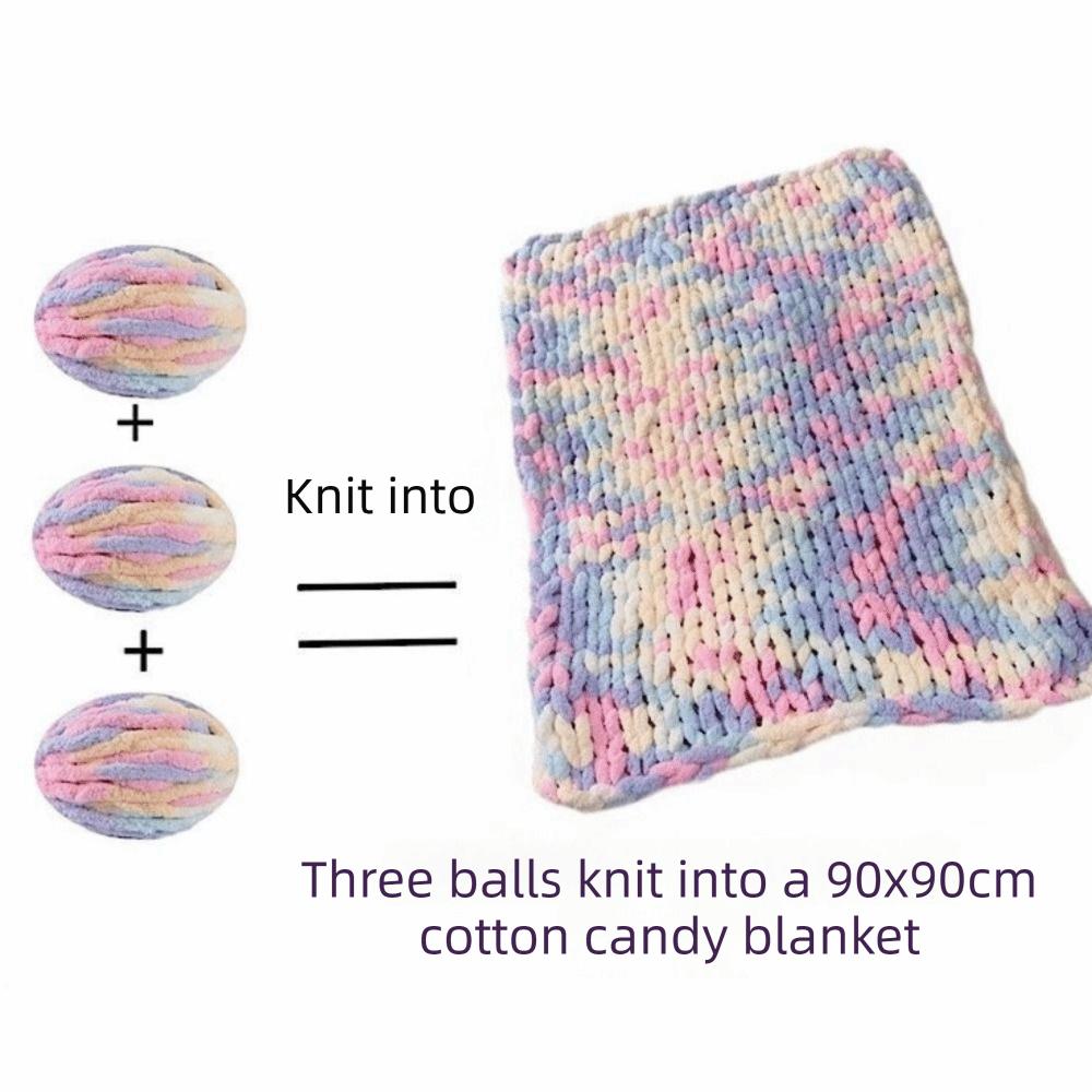 Chenille Chunky Yarns Multi-color Hand Knitting Yarn Icelandic Scarf Yarn for Blanket Knitting