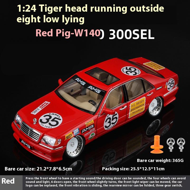 1:24 Mercedes Benz S W140 320SEL Модифицированная Версия Литая Модель Автомобиля из Сплава Настольное Украшение для Компьютера Подарок на День Рождения для Друга