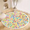 S Letter Round Rug Nonslip Area Rug Office Chair Mat Carpet For Living Room Bedroom Home Decor
