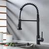 Кухонный смеситель Zhuchuang Jingpin Black Spring с выдвижной лейкой