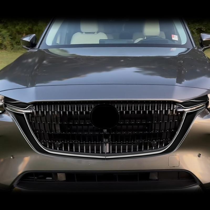 For mazda CX-60 CX60 CX-80 CX80 CX-90 CX90 2024 2025 ABS black Front Fog Lights Cover Head Headlights Lamp Stickers