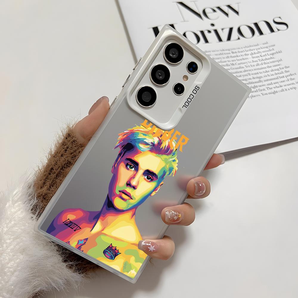 Чехол для телефона певца J-Justin B-Bieber для Samsung Galaxy S25 Edge S24 S23 S22 S21 S20 Ultra Funda Силиконовый Серебряный Чехол