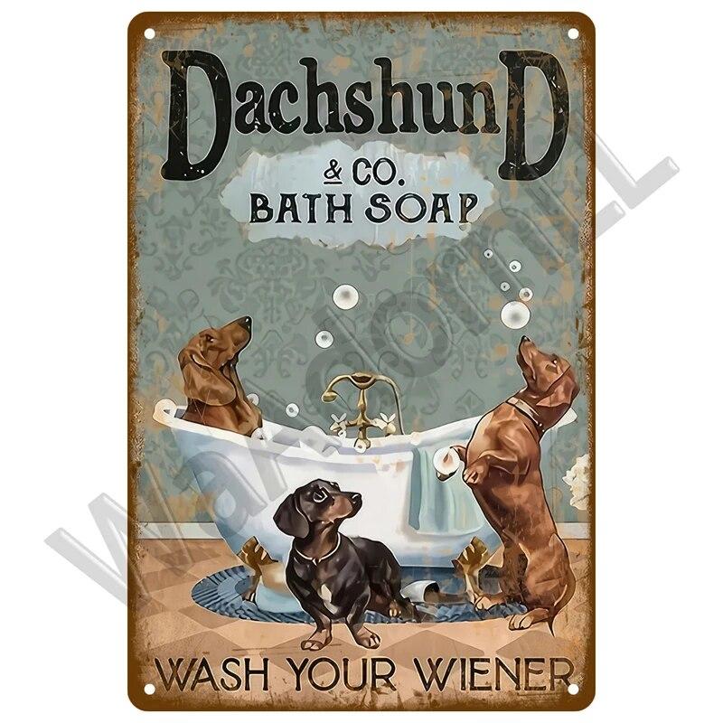 Кошки и собаки Happy Ретро Оловянная вывеска Art Cat Металлический знак Cat Табличка Плакат Украшение дома Кафе-бар Ванная комната Настенный декор Зоомагазин Комната